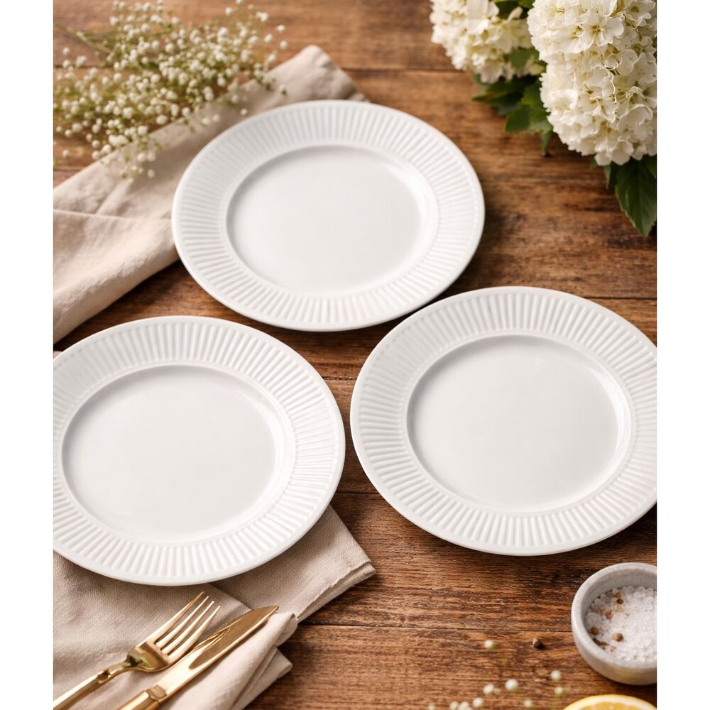 Johnson Brothers "ATHENA" Ironstone Set Of (3) Dinner Plates 10 1/4"